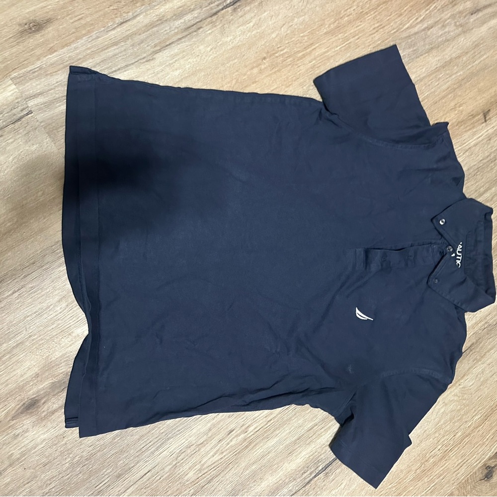 Nautica Dark Blue Button-Up Shirt